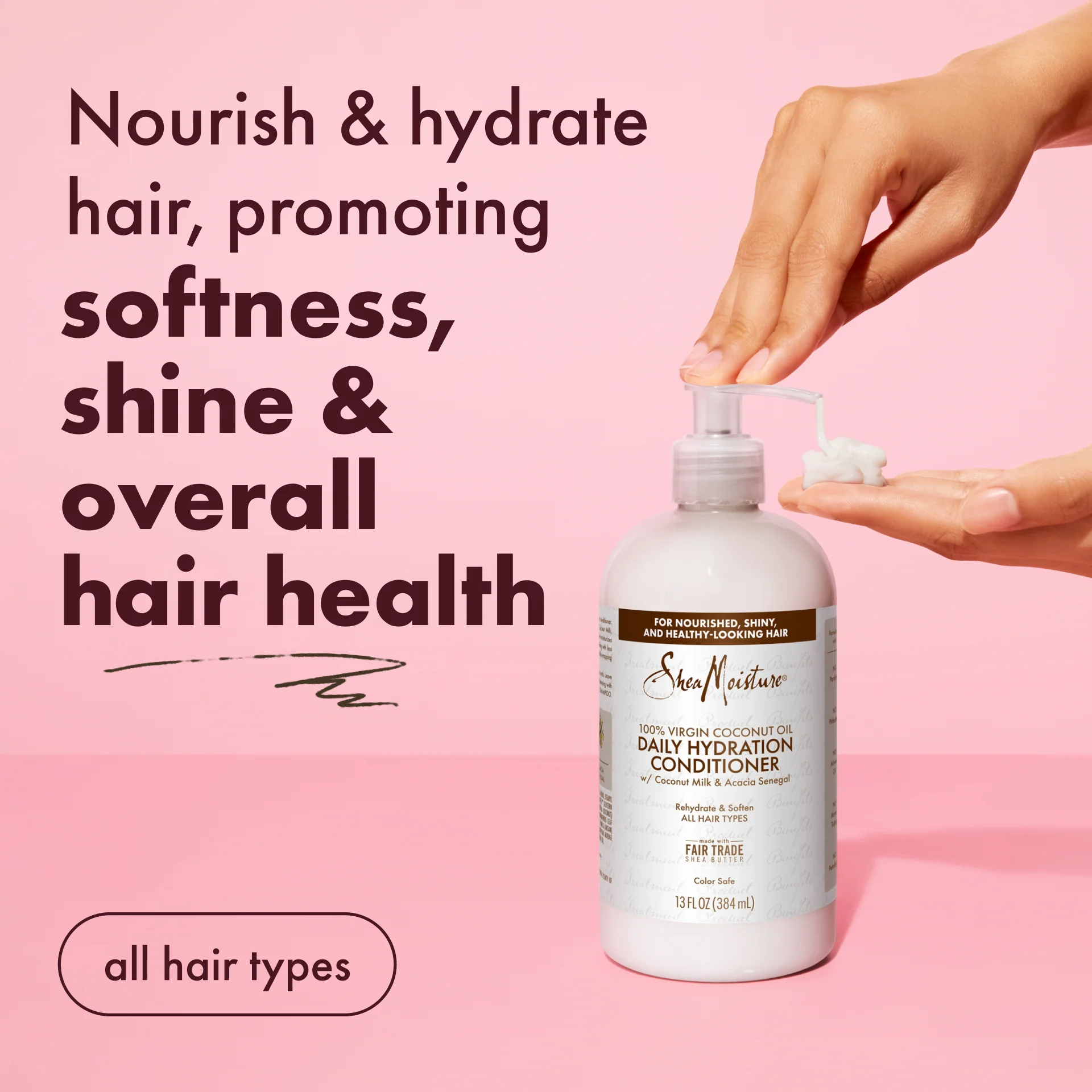 100% Virgin Coconut Oil Daily Hydration Conditioner - Image 6