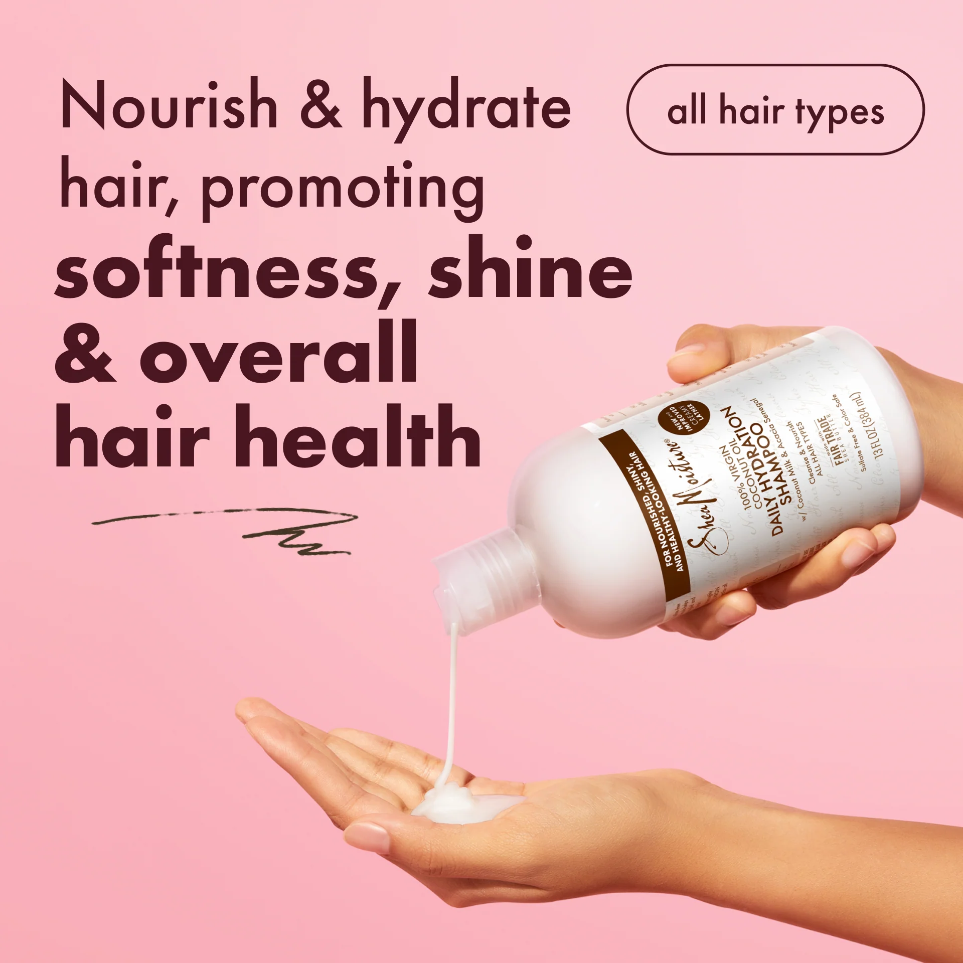 100%  Virgin Coconut Oil Daily Hydration Shampoo - Image 6