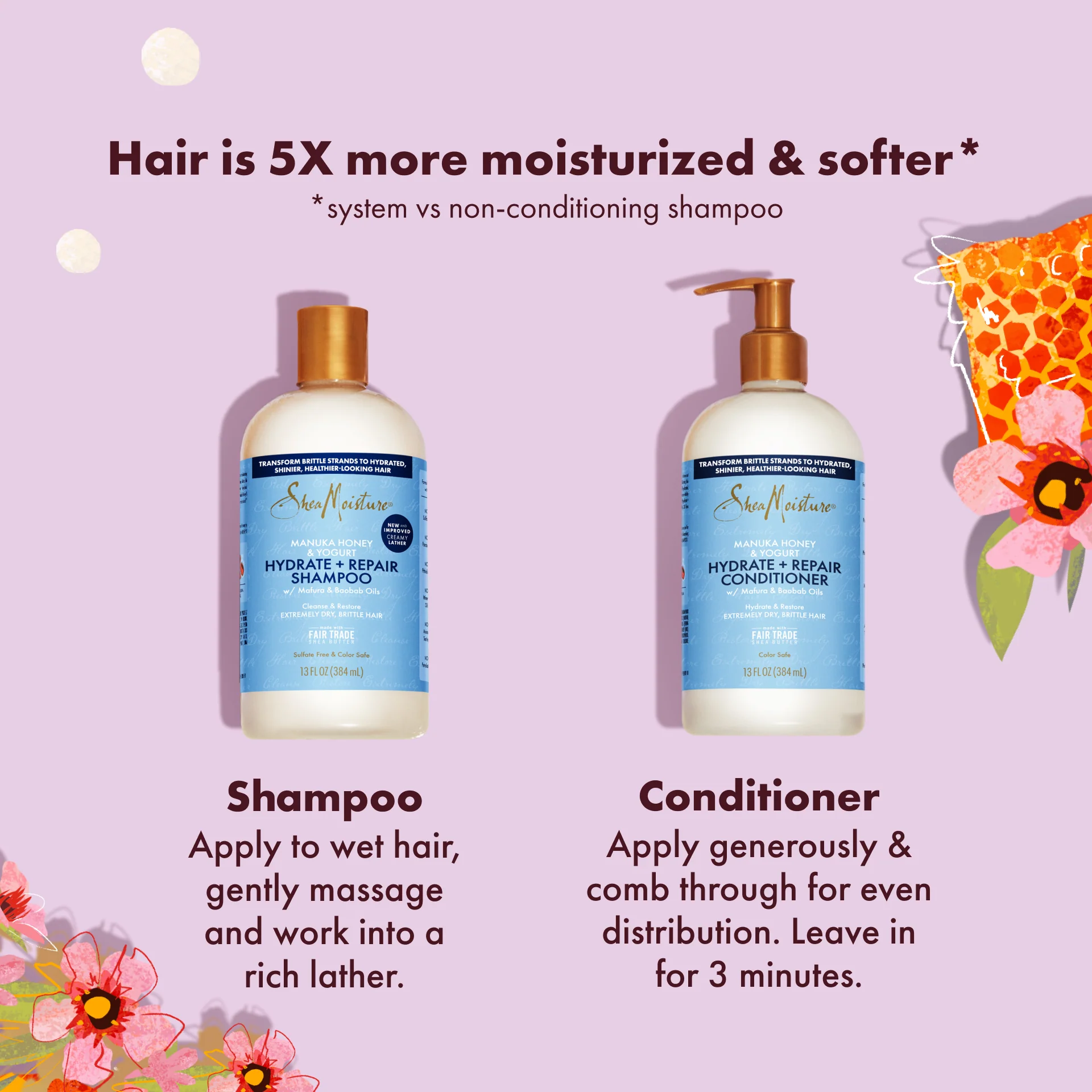 Manuka Honey & Yogurt Hydrate + Repair Shampoo - Image 6
